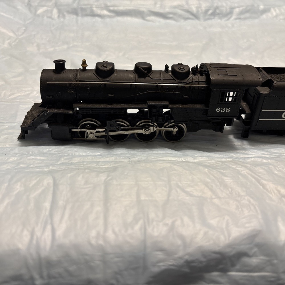 HO Scale TYCO Steam Engine #638 w/ Matching Chattanooga Tender Untested
